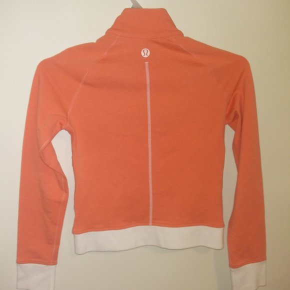 Lululemon Athletica Orange and White Jacket 6 - Picture 4 of 12